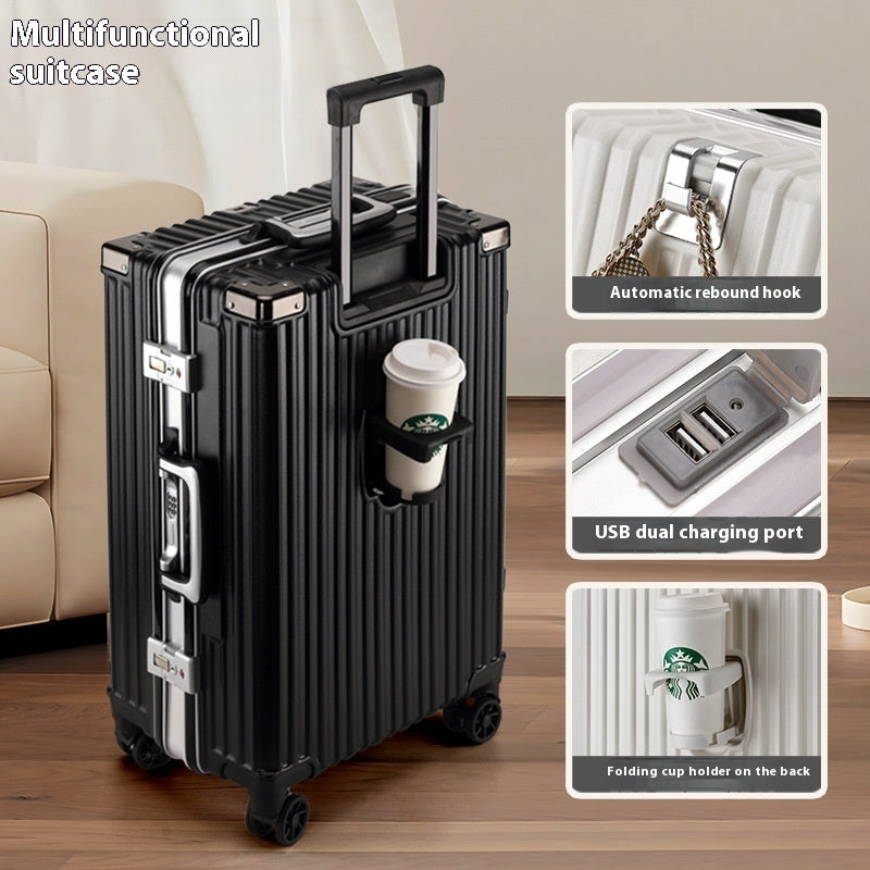 Trolley Password Universal Wheel Aluminium Frame Large Capacity Luggage. WAS £110 NOW £79.99