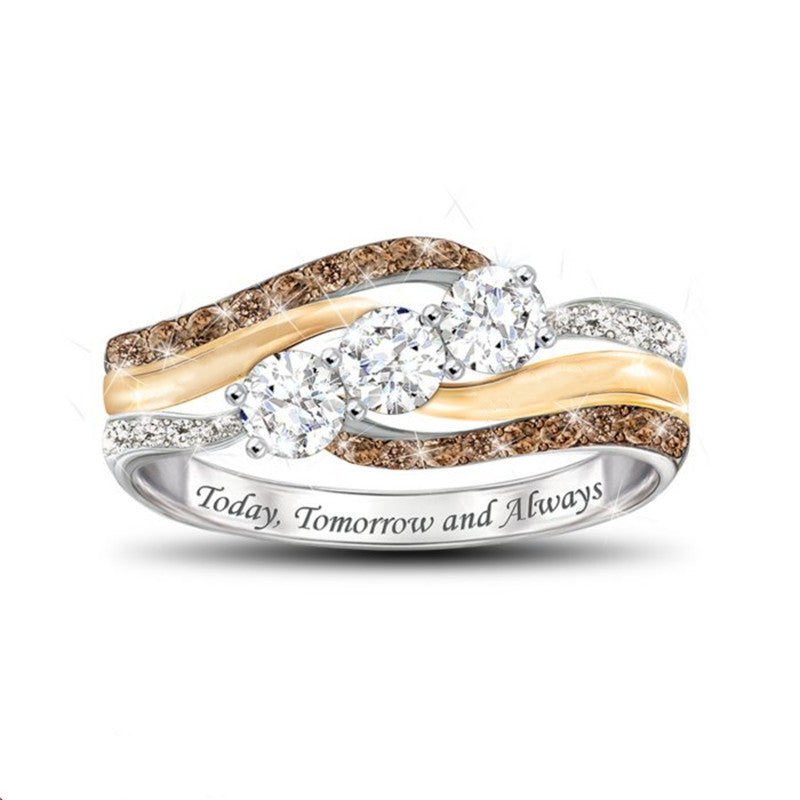 Women's Fashion Engagement Ring With Diamonds