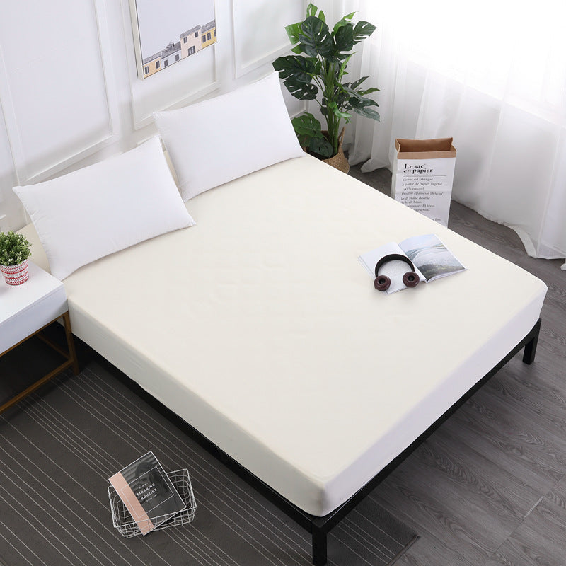 Solid Color Brushed Bed Sheet Shrimp Peel Non-balling Bed Bag Non-fading Cleaning Pad Mattress Protector