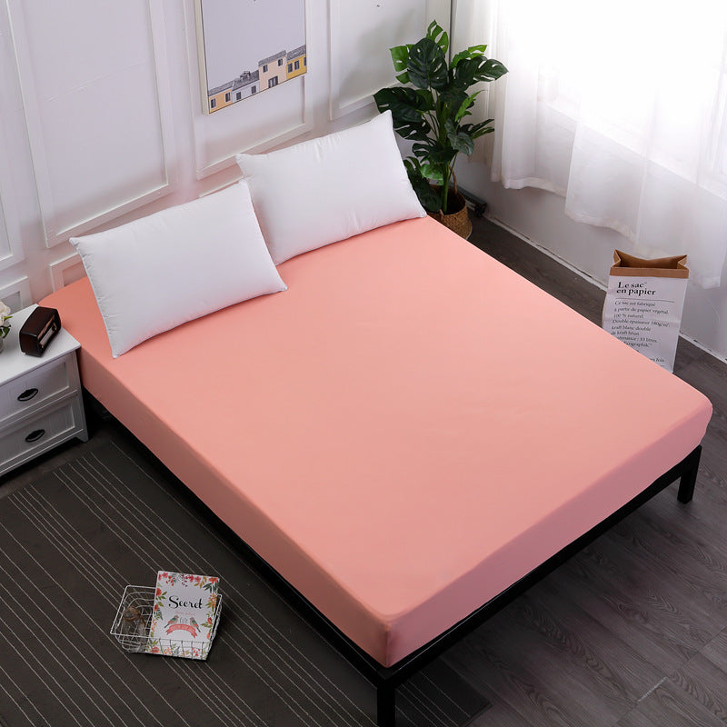 Solid Color Brushed Bed Sheet Shrimp Peel Non-balling Bed Bag Non-fading Cleaning Pad Mattress Protector