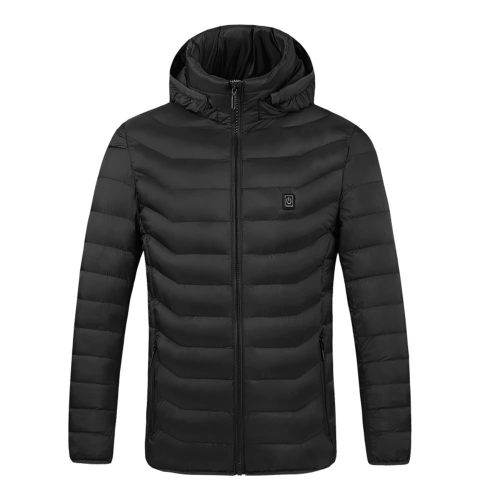 USB Charging Smart Heating Cotton Coat Electric Heating Lightweight Autumn And Winter Clothing Heated Warm Hooded Jacket