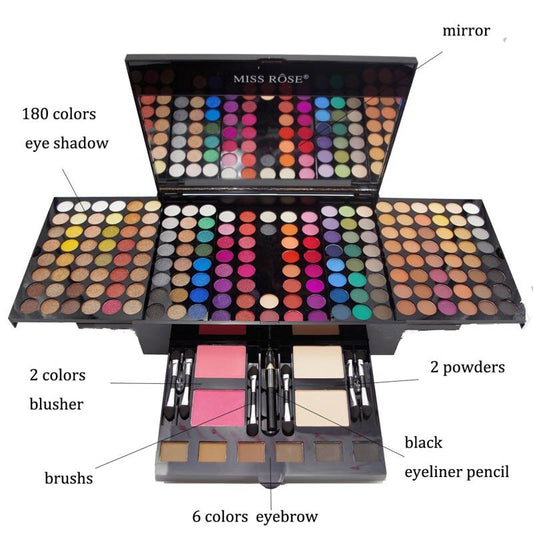 180 Colours Eyes Shadow Blush Set Personalized Piano-shaped Makeup Palette Box.