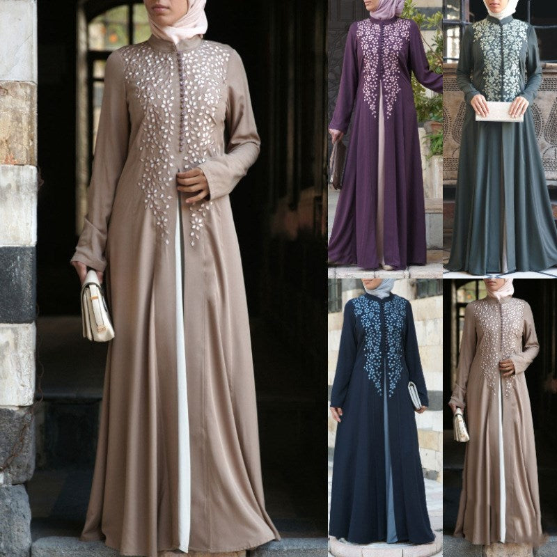 Single breasted long women's dress