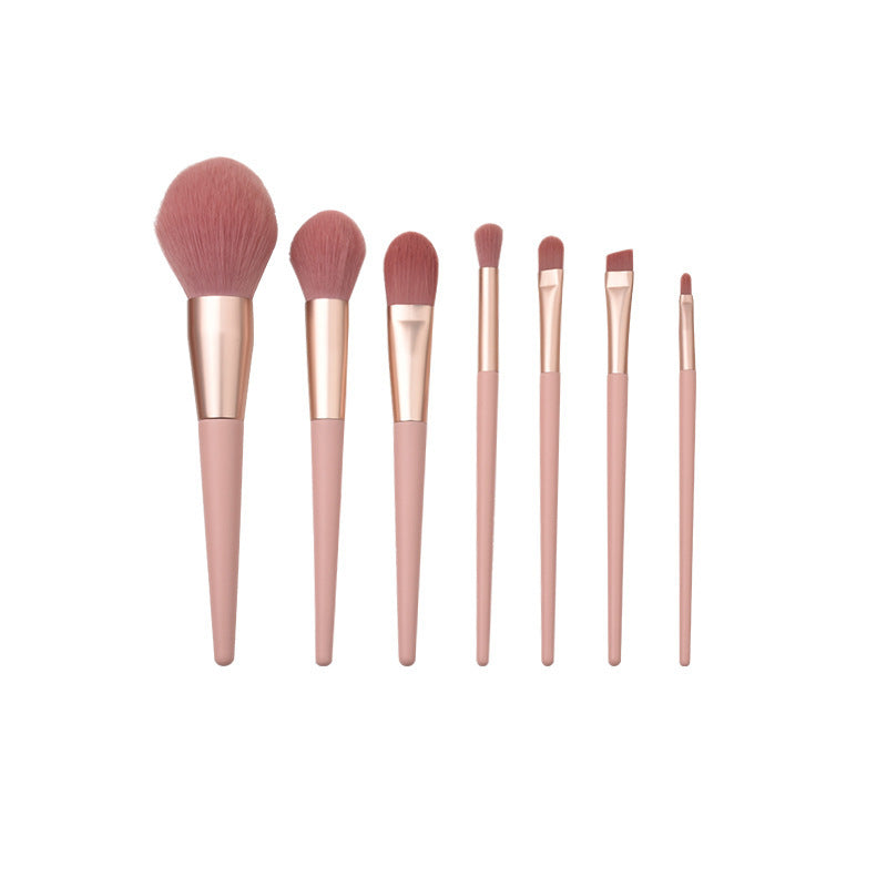 Girly Heart Nude Pink 7pcs 12pcs Makeup Brush Set