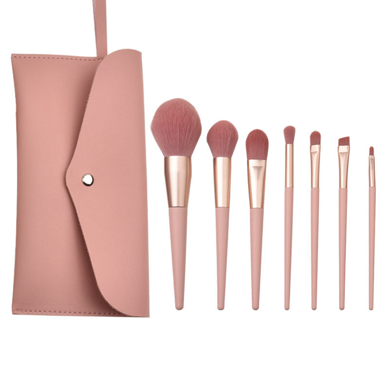 Girly Heart Nude Pink 7pcs 12pcs Makeup Brush Set