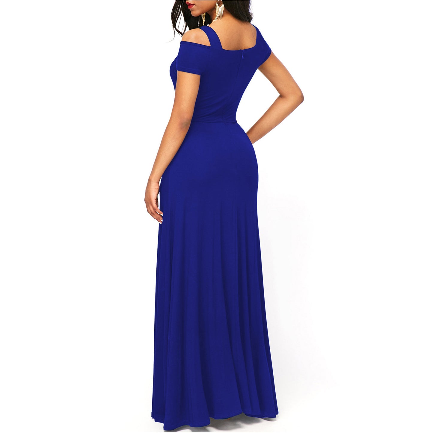 V-Neck Sexy Off-The-Shoulder Split Party Dress. WAS £30 NOW £18.99.
