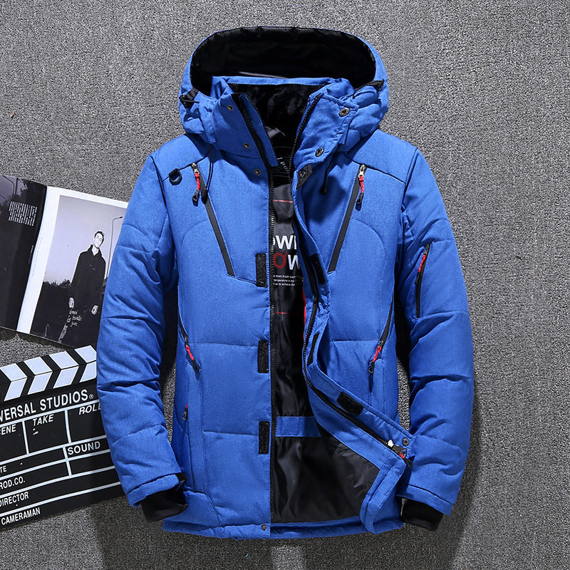 Cross-border Men's New Big Goose Down Jacket Men's Short Men's Winter Outdoor Thickened Winter Coat Amazon