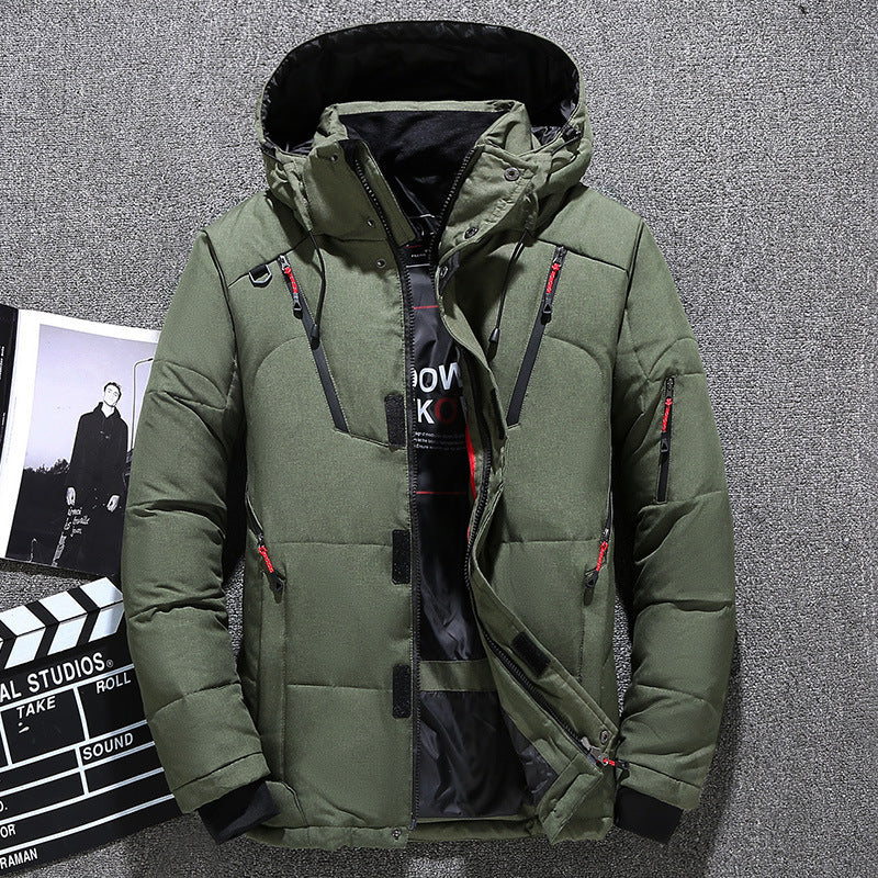 Cross-border Men's New Big Goose Down Jacket Men's Short Men's Winter Outdoor Thickened Winter Coat Amazon