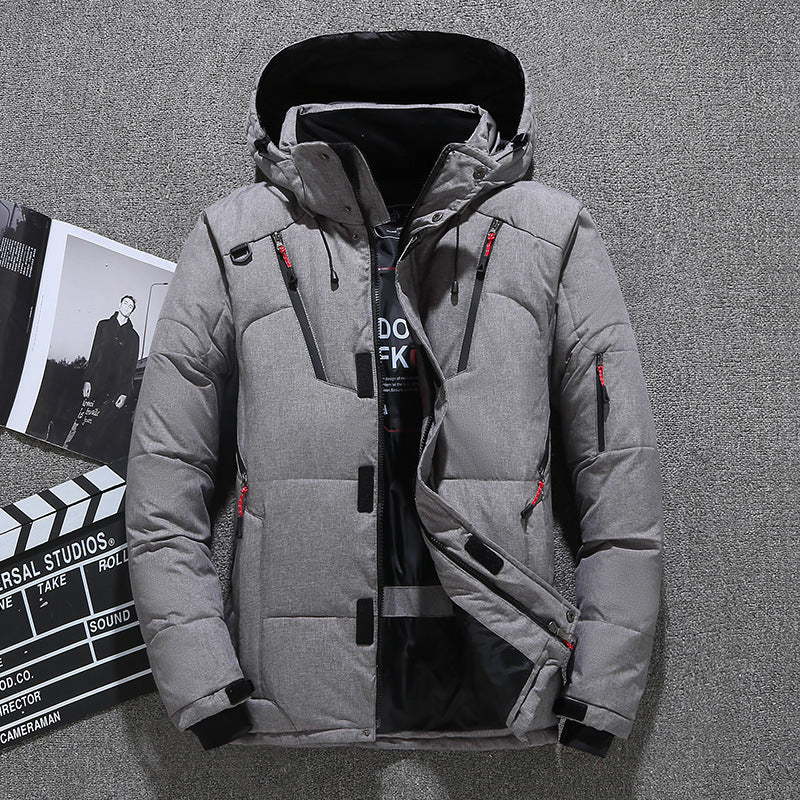 Cross-border Men's New Big Goose Down Jacket Men's Short Men's Winter Outdoor Thickened Winter Coat Amazon
