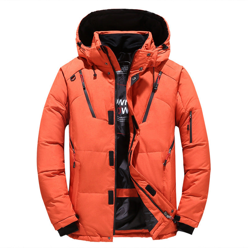 Cross-border Men's New Big Goose Down Jacket Men's Short Men's Winter Outdoor Thickened Winter Coat Amazon
