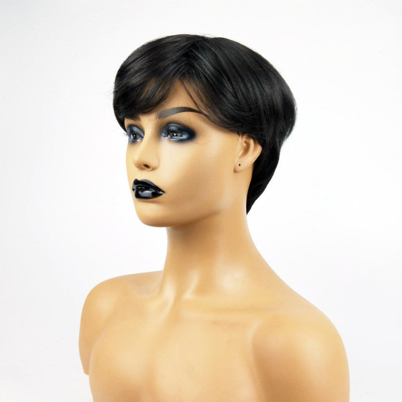 Wigs Women's African Fashion Short Straight Hair Chemical Fiber