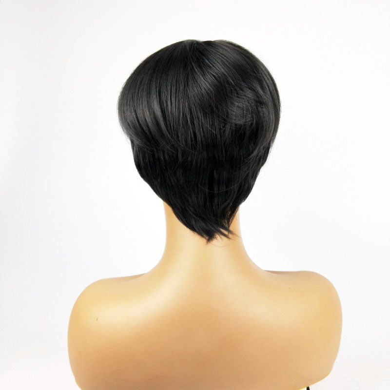 Wigs Women's African Fashion Short Straight Hair Chemical Fiber