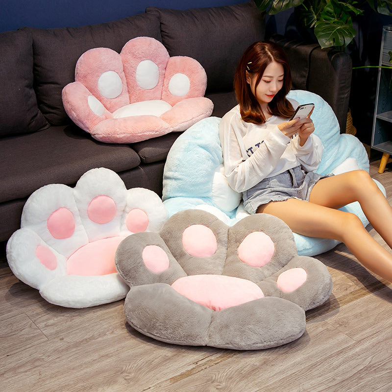Creative Bear Paw Plush Hip Cushion Chair Cushion For Lazy People Integrated Sofa Cushion Cute Cat Paw Cushion Bedroom Floor Mat