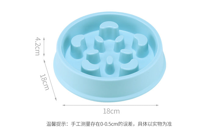 Dog Bowl Puzzle Anti-choking Single Bowl Petal Slow Food Bowl Healthy