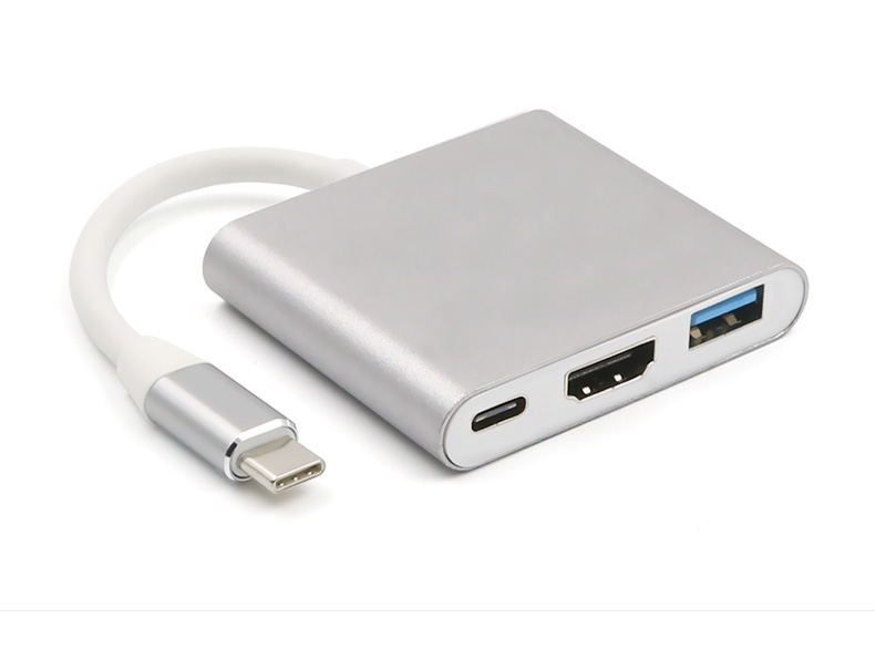 4 In1 USB Type-C 4K/2K HD RJ45 Hub PD Charger Converter Lan Adapter