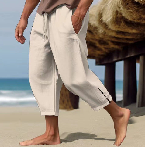 Men's Linen Multi-pocket Loose Casual Working Pants