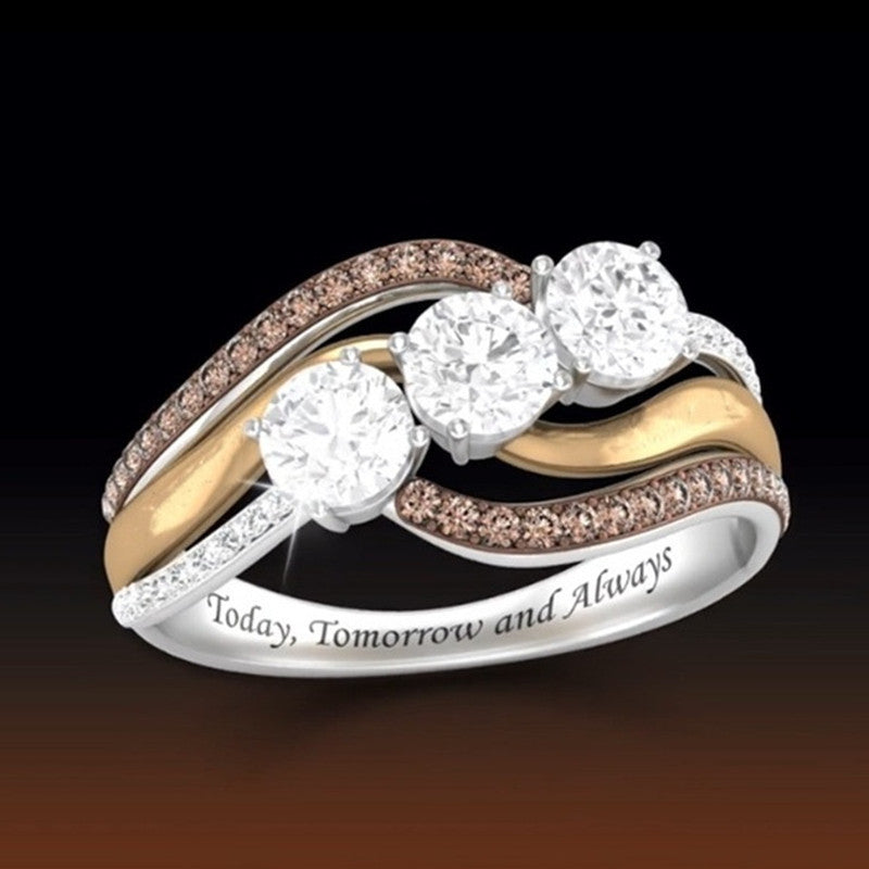 Women's Fashion Engagement Ring With Diamonds