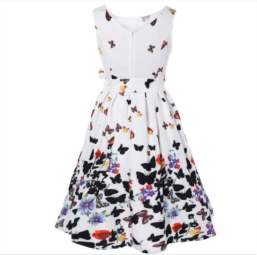 Sleeveless printed dress
