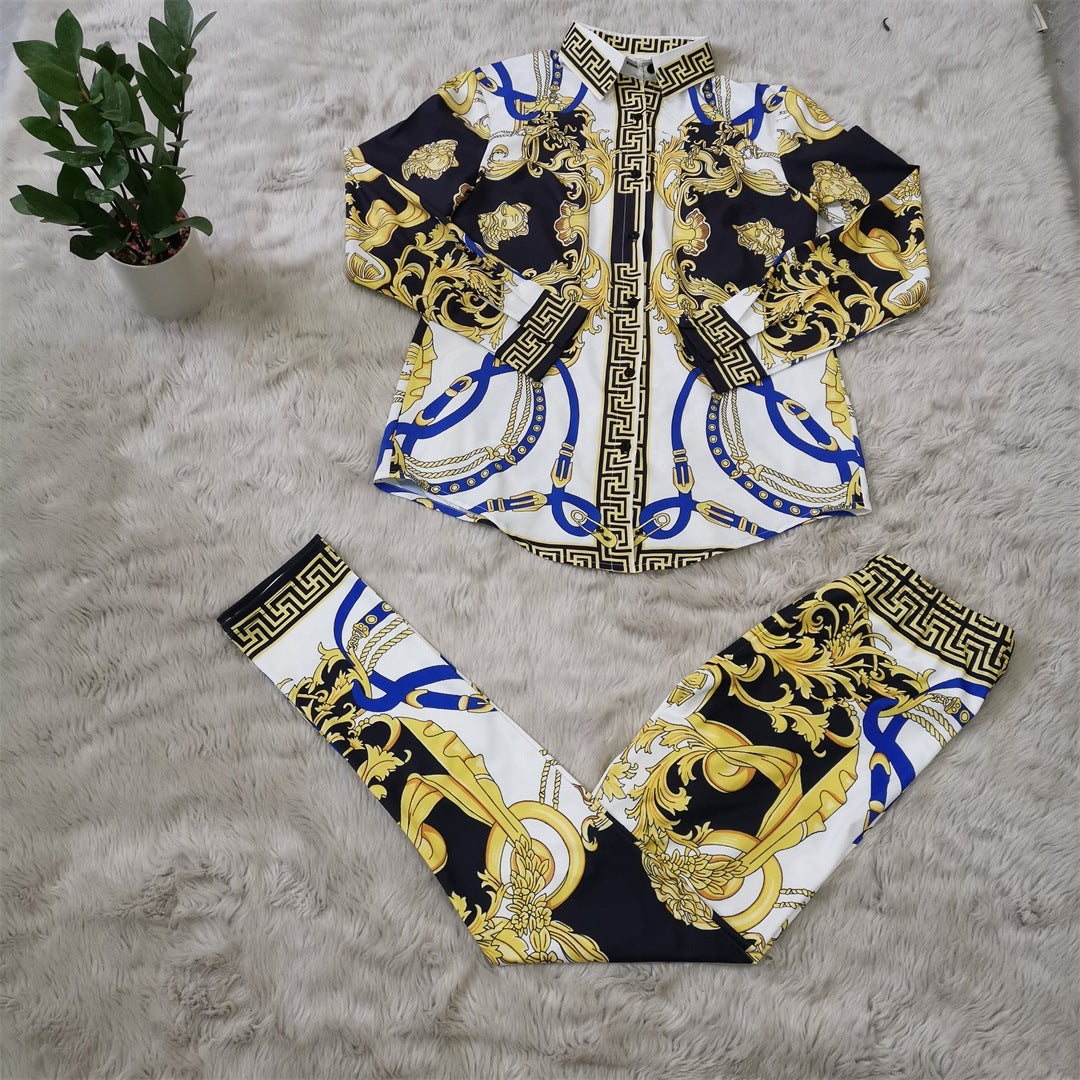Women's Digital Printing Two-piece Suit