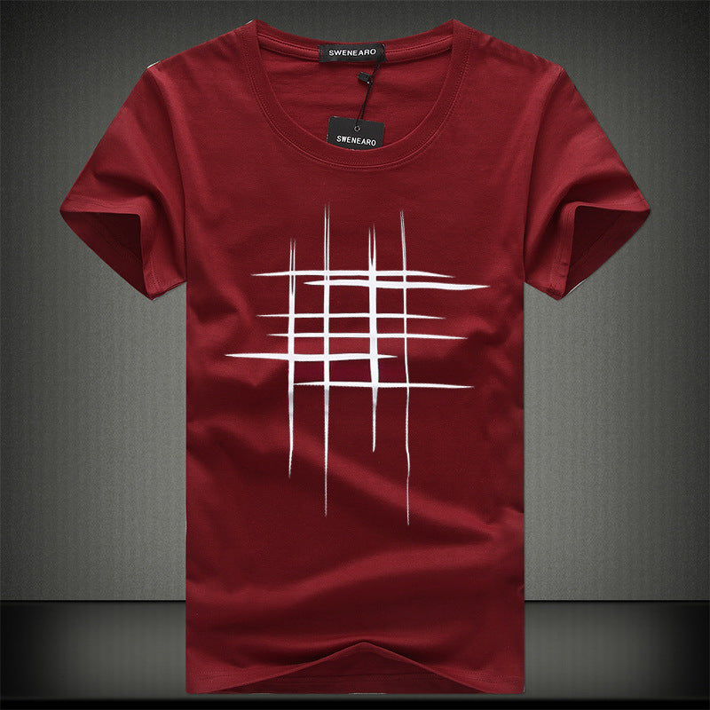 Summer Men's Large Size Short-sleeved T-shirt Cotton Half Sleeve Loose Large Size Base Shirt For Teenagers And Students