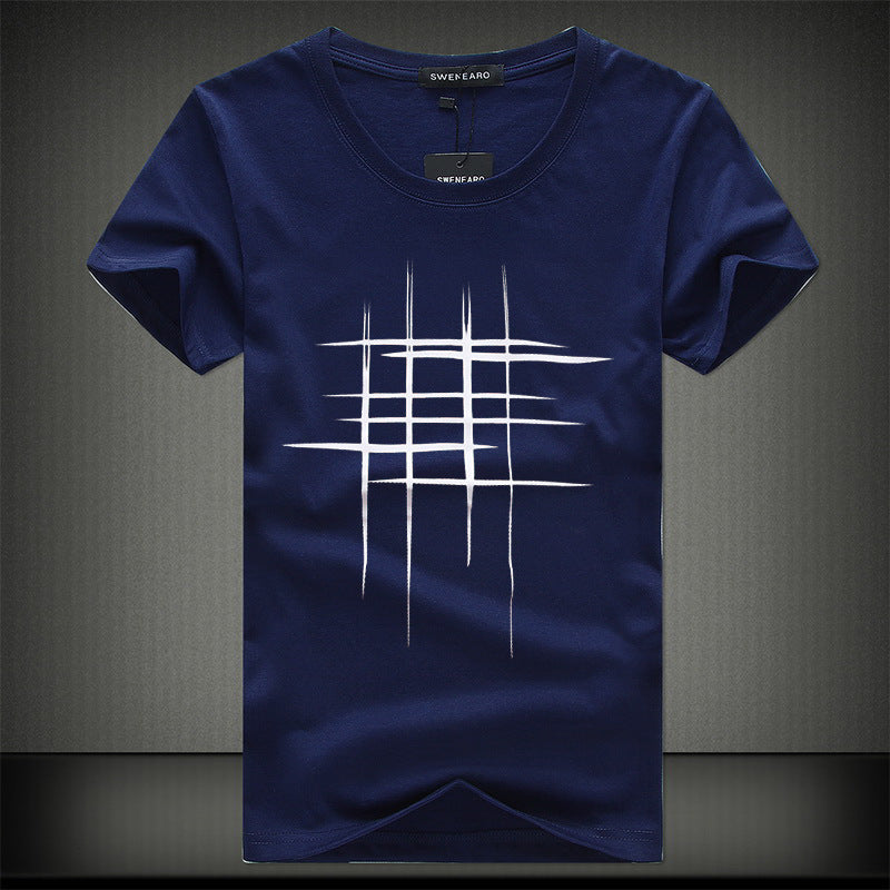 Summer Men's Large Size Short-sleeved T-shirt Cotton Half Sleeve Loose Large Size Base Shirt For Teenagers And Students