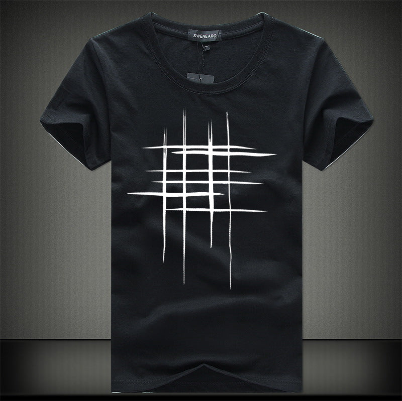 Summer Men's Large Size Short-sleeved T-shirt Cotton Half Sleeve Loose Large Size Base Shirt For Teenagers And Students