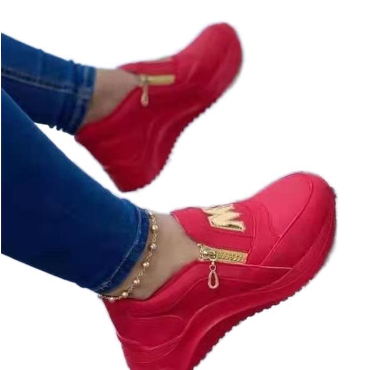 New Daily Low-cut Round Head Wedge With Plus Size