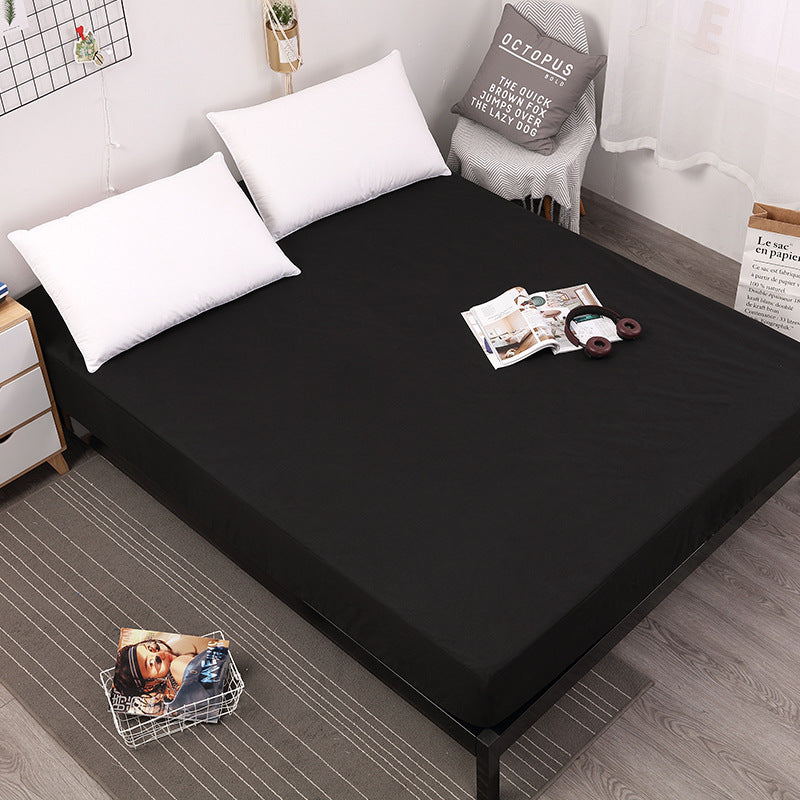Solid Color Brushed Bed Sheet Shrimp Peel Non-balling Bed Bag Non-fading Cleaning Pad Mattress Protector