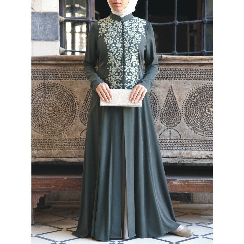 Single breasted long women's dress