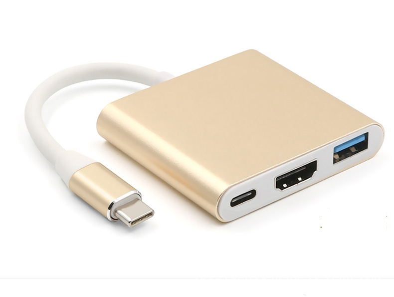 4 In1 USB Type-C 4K/2K HD RJ45 Hub PD Charger Converter Lan Adapter