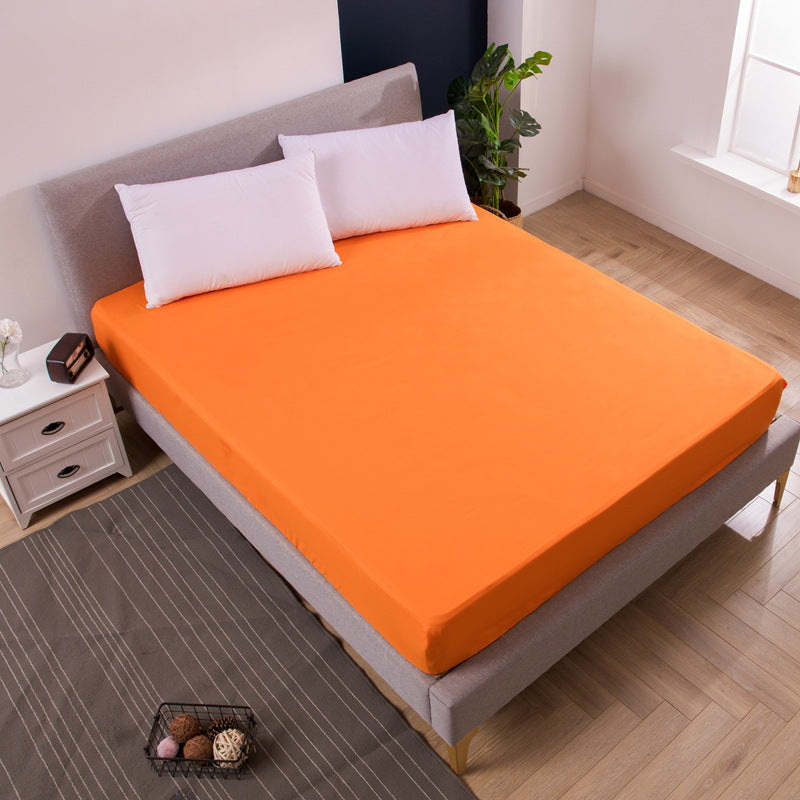 Solid Color Brushed Bed Sheet Shrimp Peel Non-balling Bed Bag Non-fading Cleaning Pad Mattress Protector