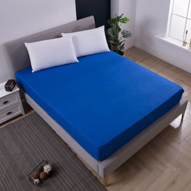 Solid Color Brushed Bed Sheet Shrimp Peel Non-balling Bed Bag Non-fading Cleaning Pad Mattress Protector