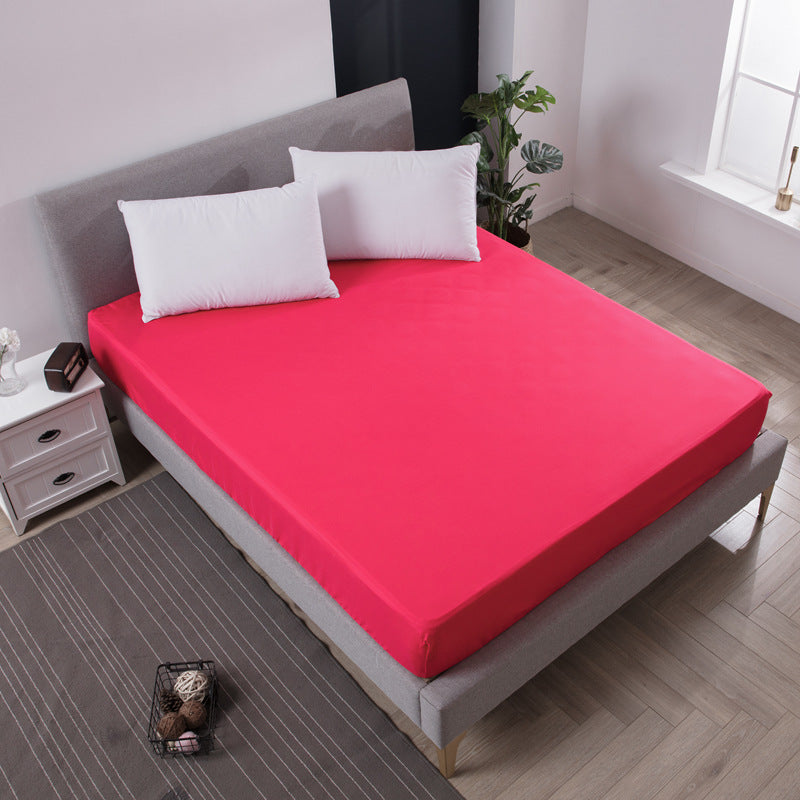 Solid Color Brushed Bed Sheet Shrimp Peel Non-balling Bed Bag Non-fading Cleaning Pad Mattress Protector