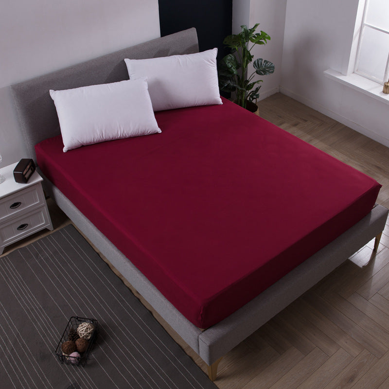 Solid Color Brushed Bed Sheet Shrimp Peel Non-balling Bed Bag Non-fading Cleaning Pad Mattress Protector