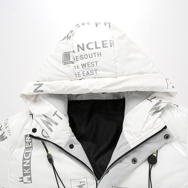 Cotton Men's Trendy 2021 New Thickened Winter Bread Clothing Large Size Shiny Cotton Jacket Coat Cotton Clothing