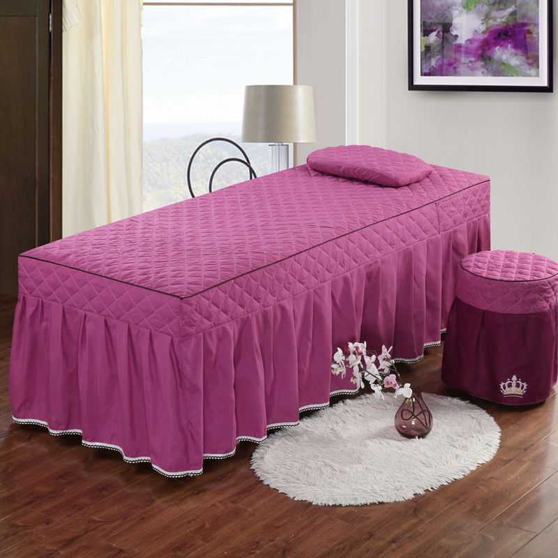 F1w New Beauty Bed Cover Single Piece With Holes Beauty Salon Bed Cover Massage Massage Foot Massage Bath Hospital Bed Skirt Can Be Used