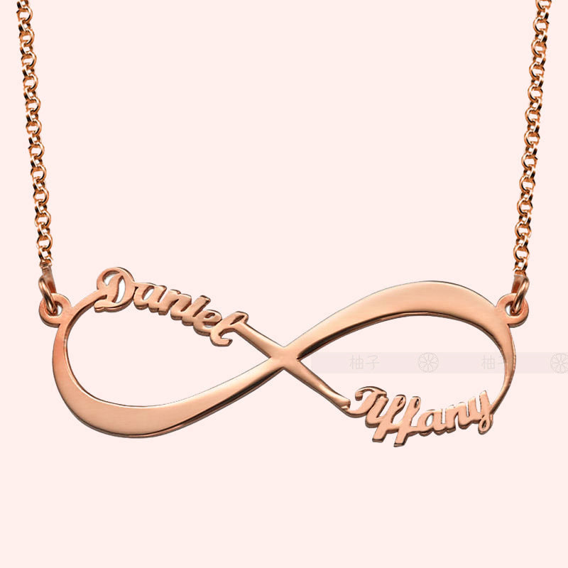 Spot Cross-border Unlimited Large Eight-character Diy Name Necklace Mother's Day Girlfriends Name Necklace Source Manufacturers Wholesale