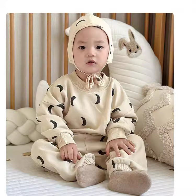 Boys' Sports Suit Children's Spring And Autumn Suit Class A Spring Sportswear Girl's Sweatshirt Pants Two-piece Set