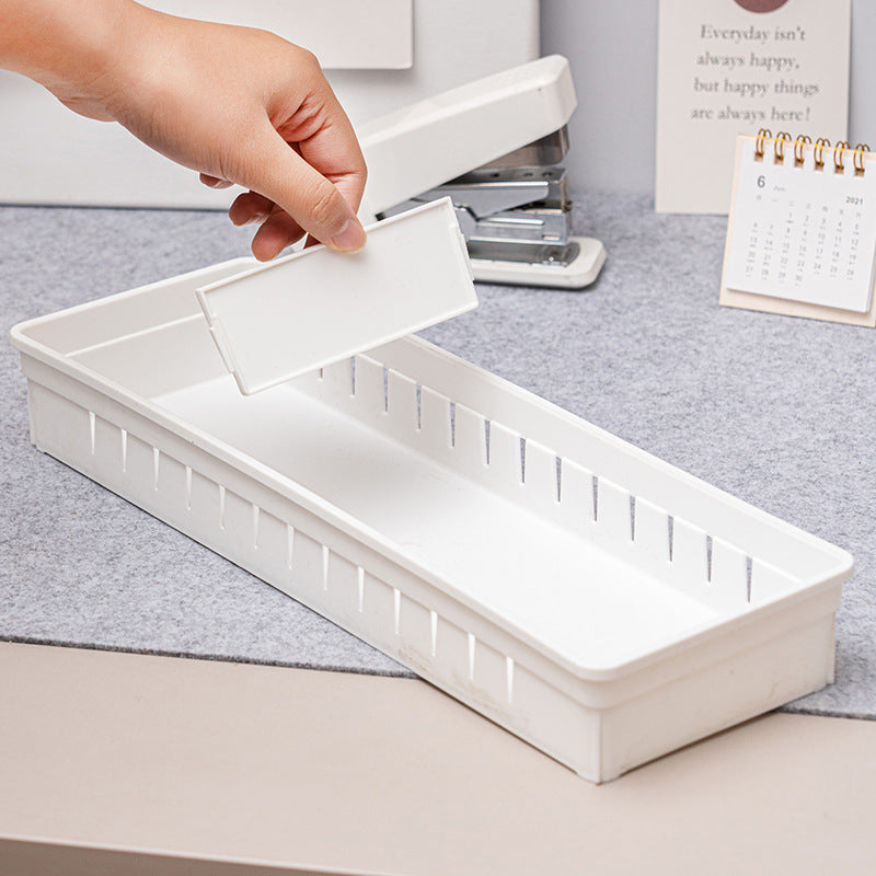 Drawer Classification Storage Box Kitchen Tableware Compartment Box Multi-functional Stationery Sundries Sorting Box Transparent Plastic Partition