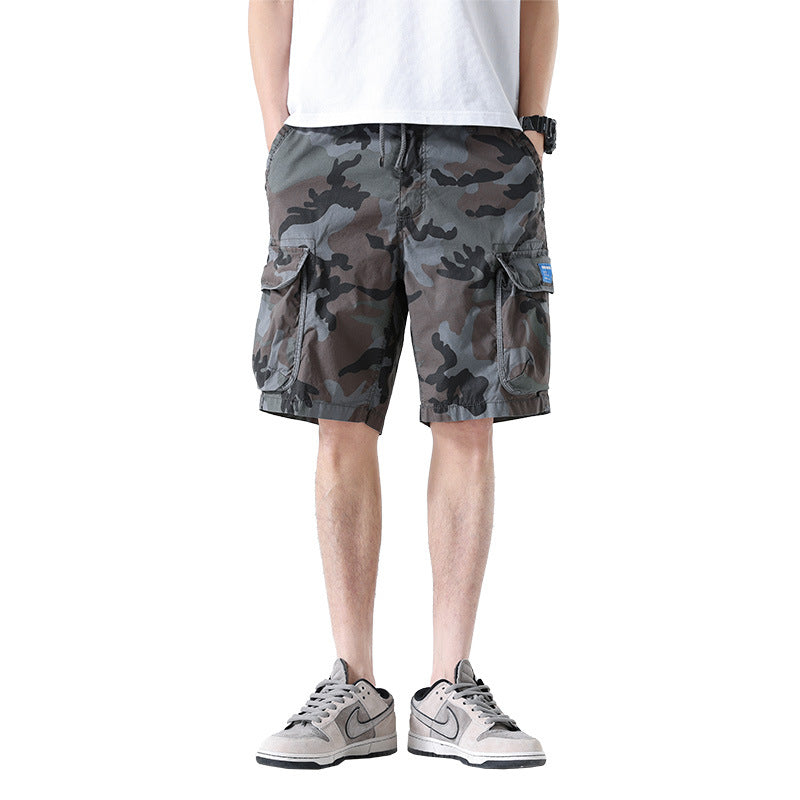 Camouflage Overalls Cropped Pants Casual Pants Simple Fashion All-match Japanese Style Men's Summer New Outerwear