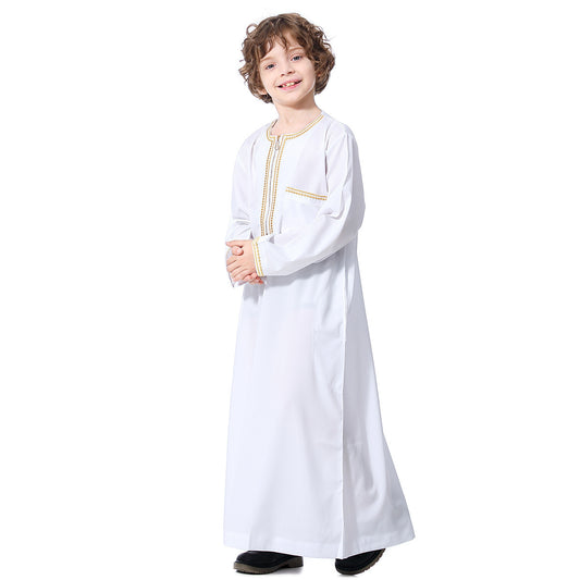 2023 Boys Robe Foreign Trade New Children Middle East Teenagers Boys Robe AliExpress One-piece Delivery In Stock