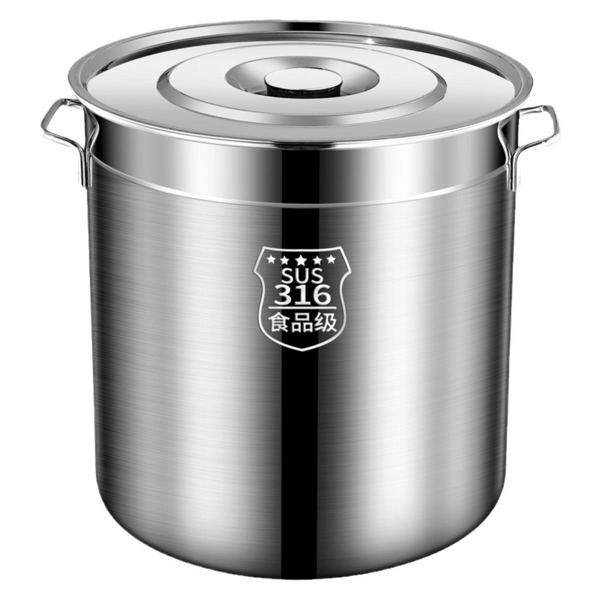 Special Thick 316 Food Grade Soup Bucket With Lid Commercial Round Bucket Marinated Water Bucket Large Capacity Soup Pot Stew Pot Household Bucket