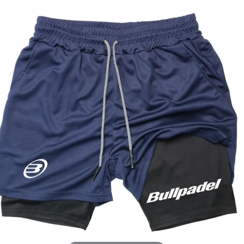 Europe And The United States Cross-border Hot Animation Printing Trend Sports Shorts Stretch Breathable Fitness Double-layer Five-point Shorts