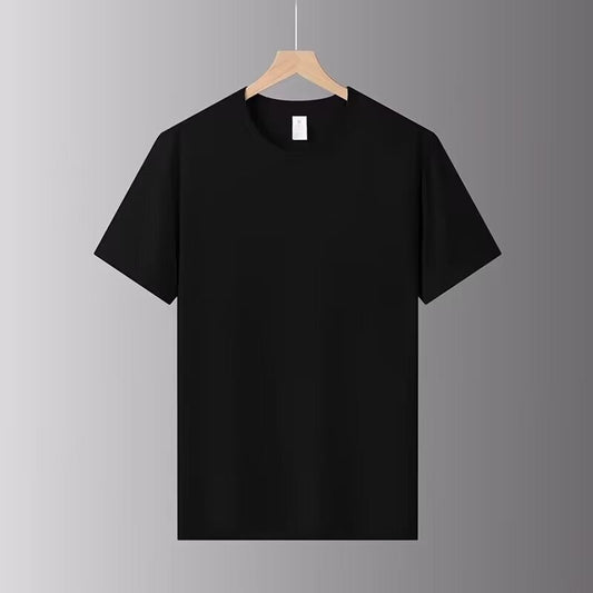 Summer T-shirt Short-sleeved T-shirt Men's Work Solid Color Loose Half-sleeved Round Neck Sweatshirt Simple All-match
