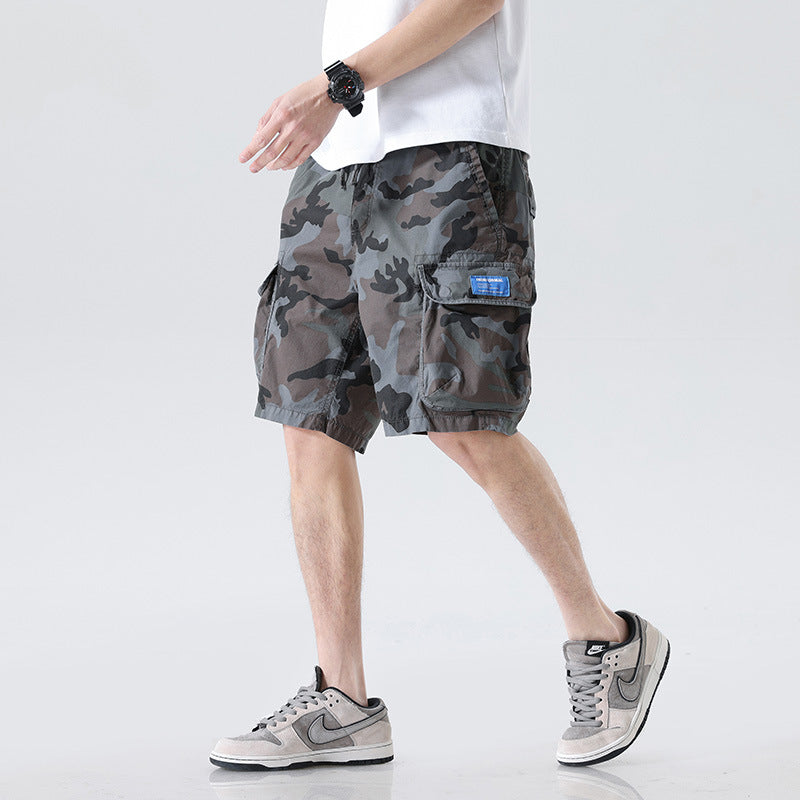 Camouflage Overalls Cropped Pants Casual Pants Simple Fashion All-match Japanese Style Men's Summer New Outerwear