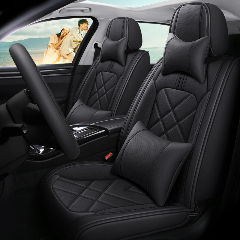 Suitable For Geely New Binyue All-inclusive Car Seat Cover Four Seasons Universal Leather Special Car Seat Cover Seat Cover