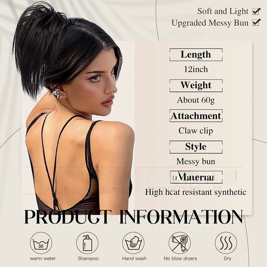 Ball Head Wig Grab Clip Hot Girl Headdress Hair Package Lazy Fluffy Dish Wig Shark Clip Wig Hair Ring