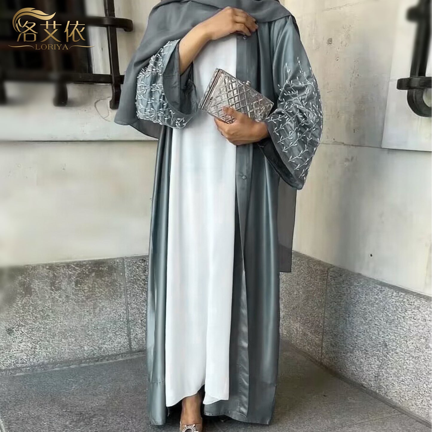 Party Daily Solid Color Handmade Beading Dress Robe LR612