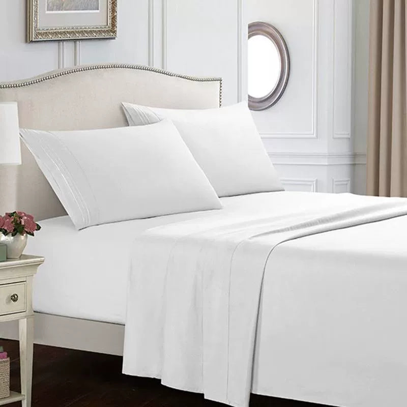 Hotel Cooling Bed Sheet 4 Sets Bedsheet Cover Queen/Double