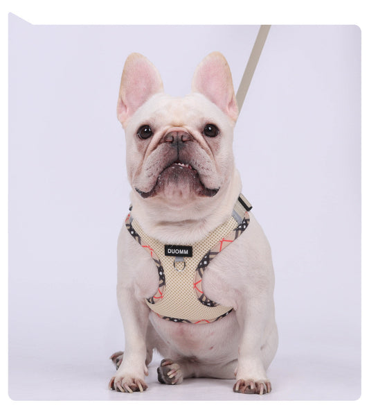 New Dog Chest Strap Integrated Lightweight Load-reducing Dog Walking Rope Hanging Dog Tags